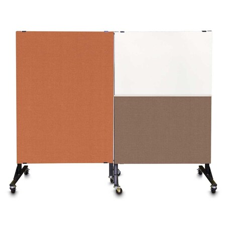 United Visual Products Sliding Door Indoor Enclosed Corkboard, 4 UV9001ACSH-GOLD-DRKSPR